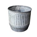 Zink Blumentopf Rillen H14cm