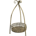Vintage Etagere Blattschmuck Tablett Korb Pflanzhalter