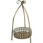 Vintage Etagere Blattschmuck Tablett Korb Pflanzhalter