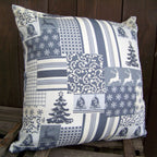 Kissen Hirsche grau 40 x 40 cm