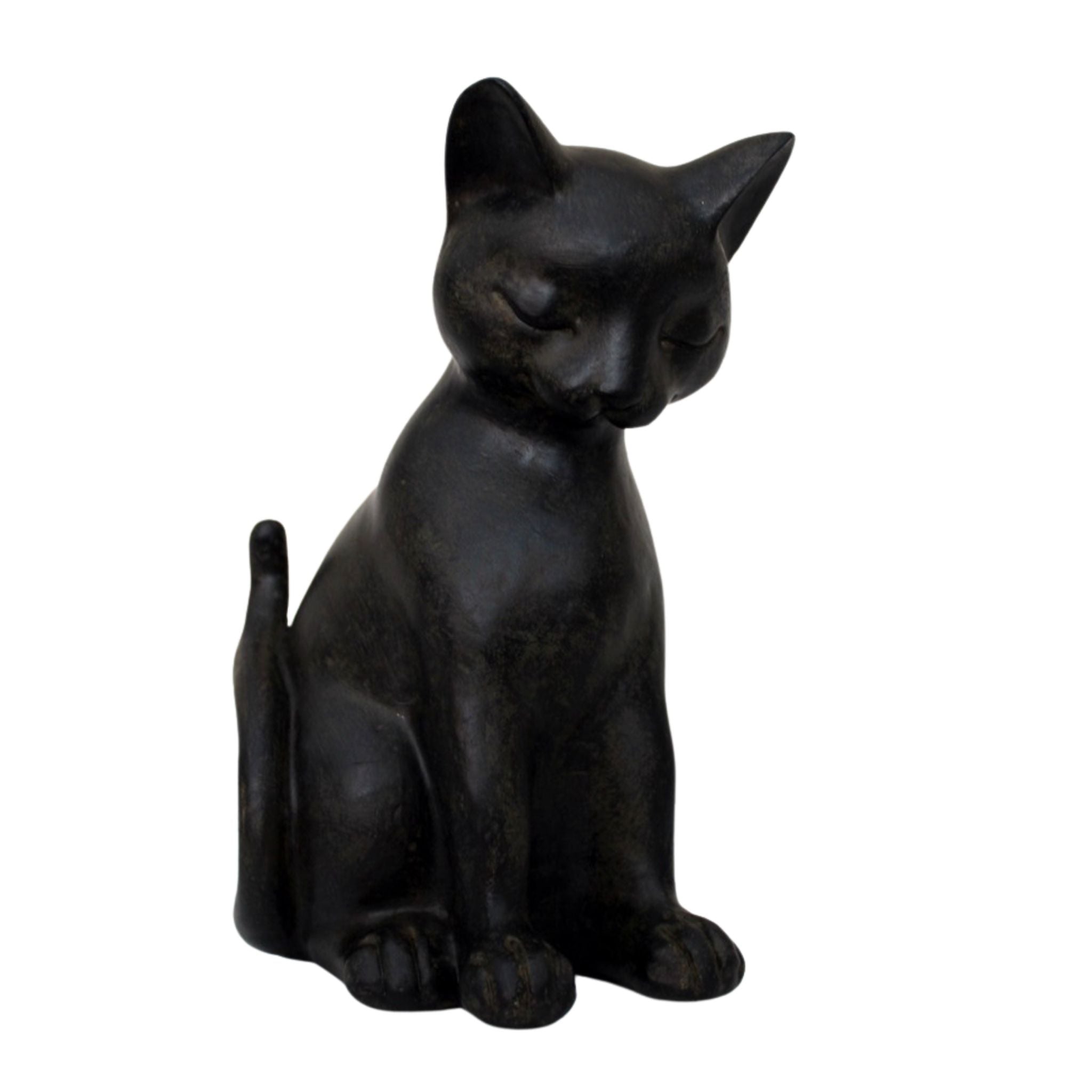 Dekofigur Katze Sitzend Vintage Look 21cm