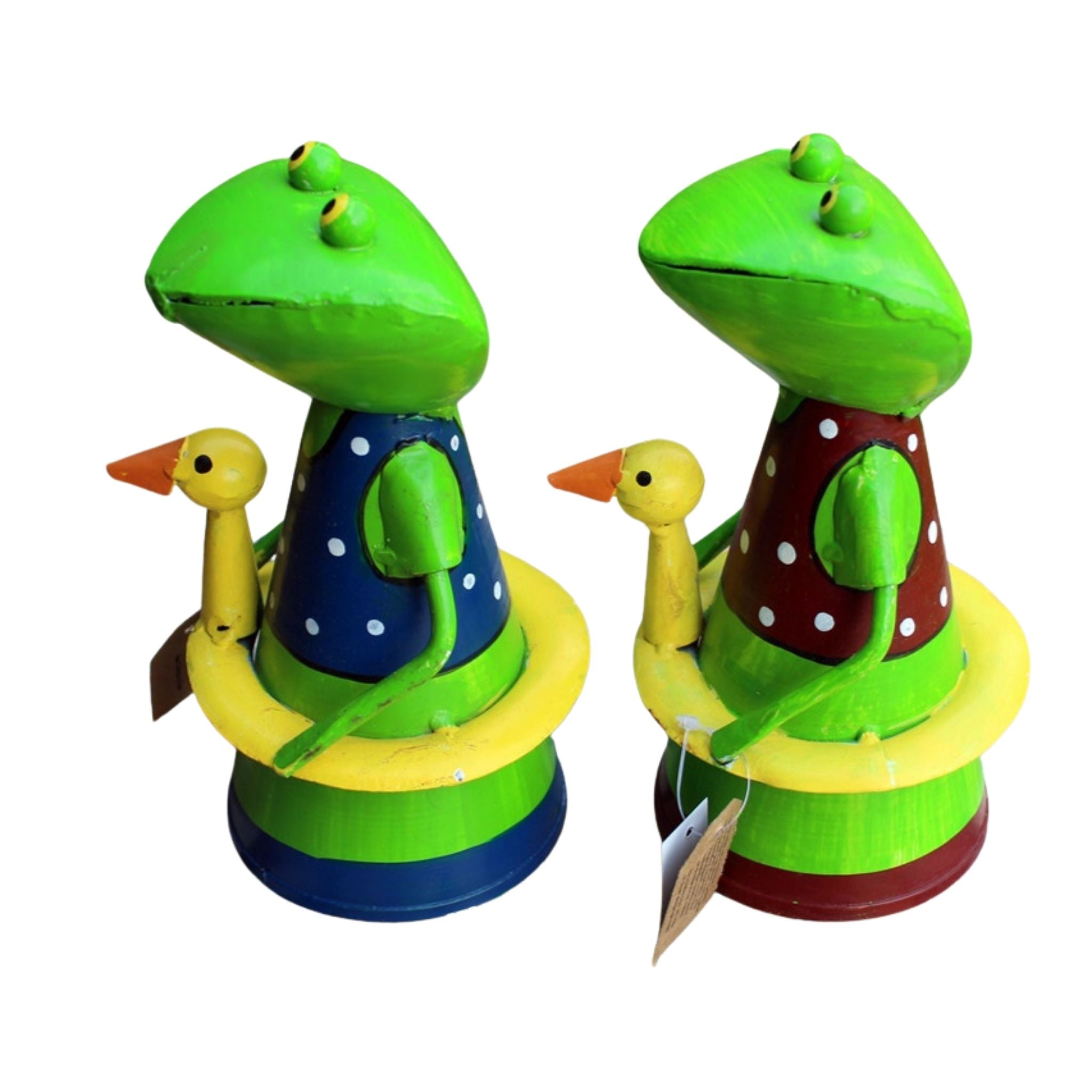 Zaunhocker Frosch mit Schwimmring Landhausstil H19 cm