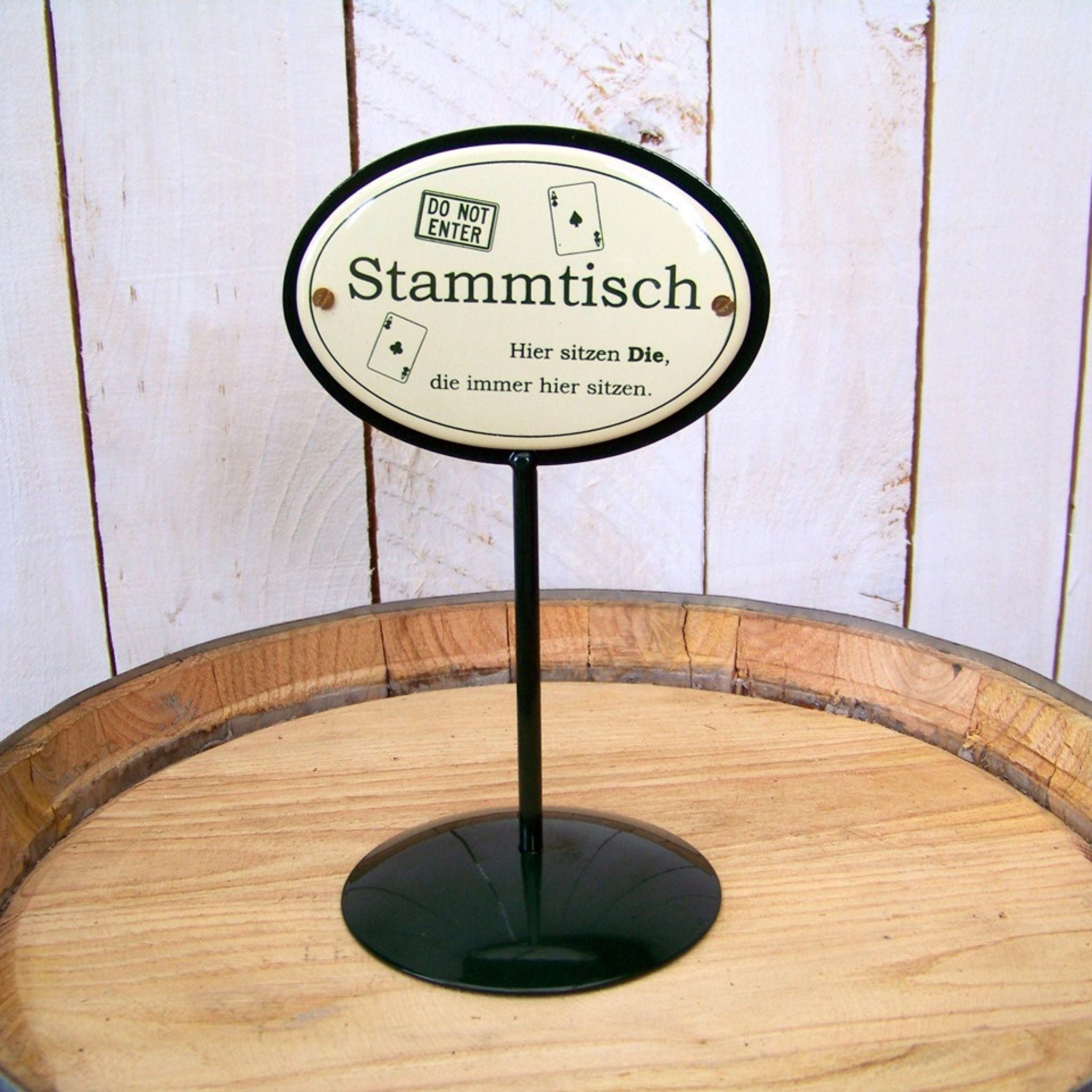 Tischständer Stammtisch Emaille Kartenrunde 20 cm