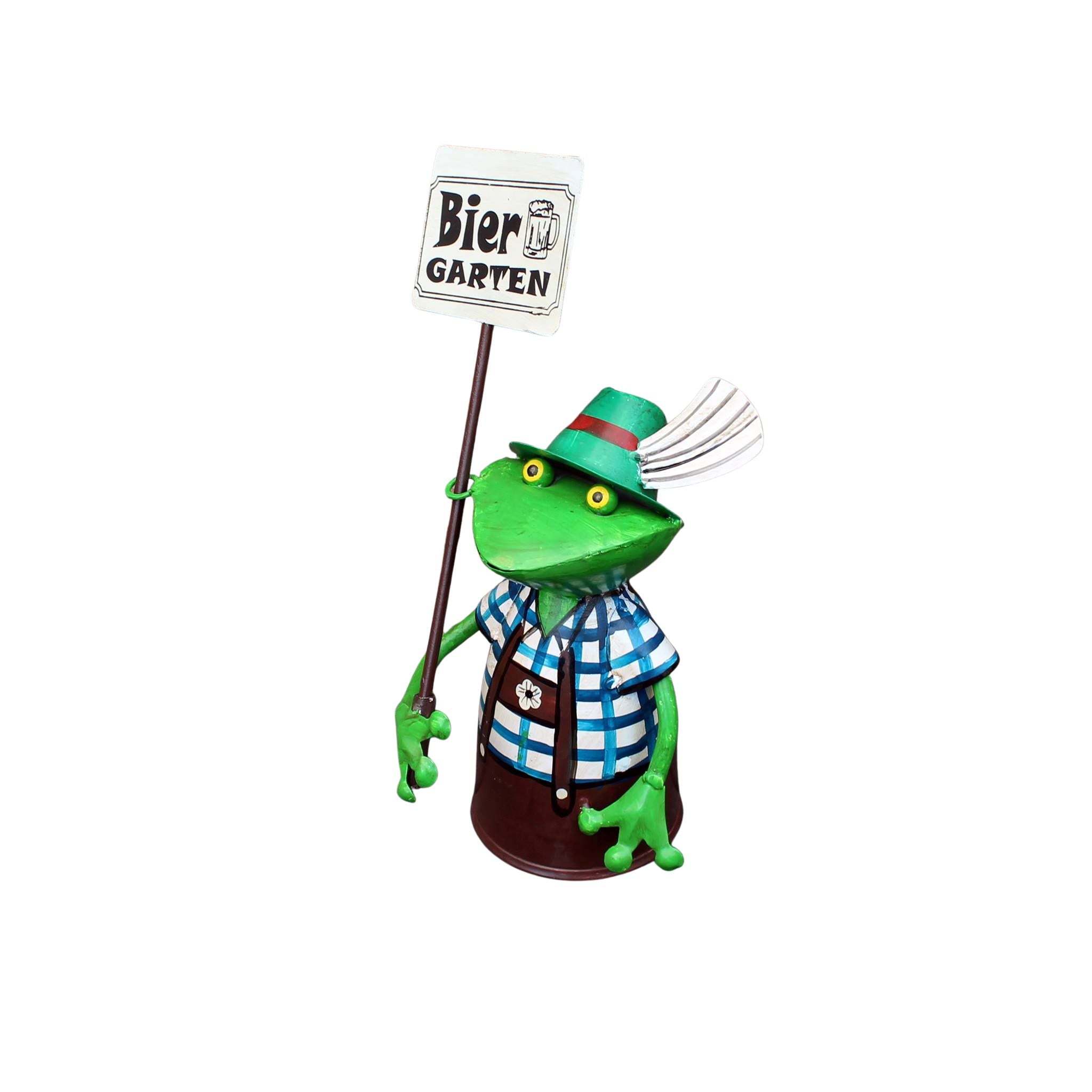Zaunhocker Frosch Biergarten Sepp Gartenfigur 28cm