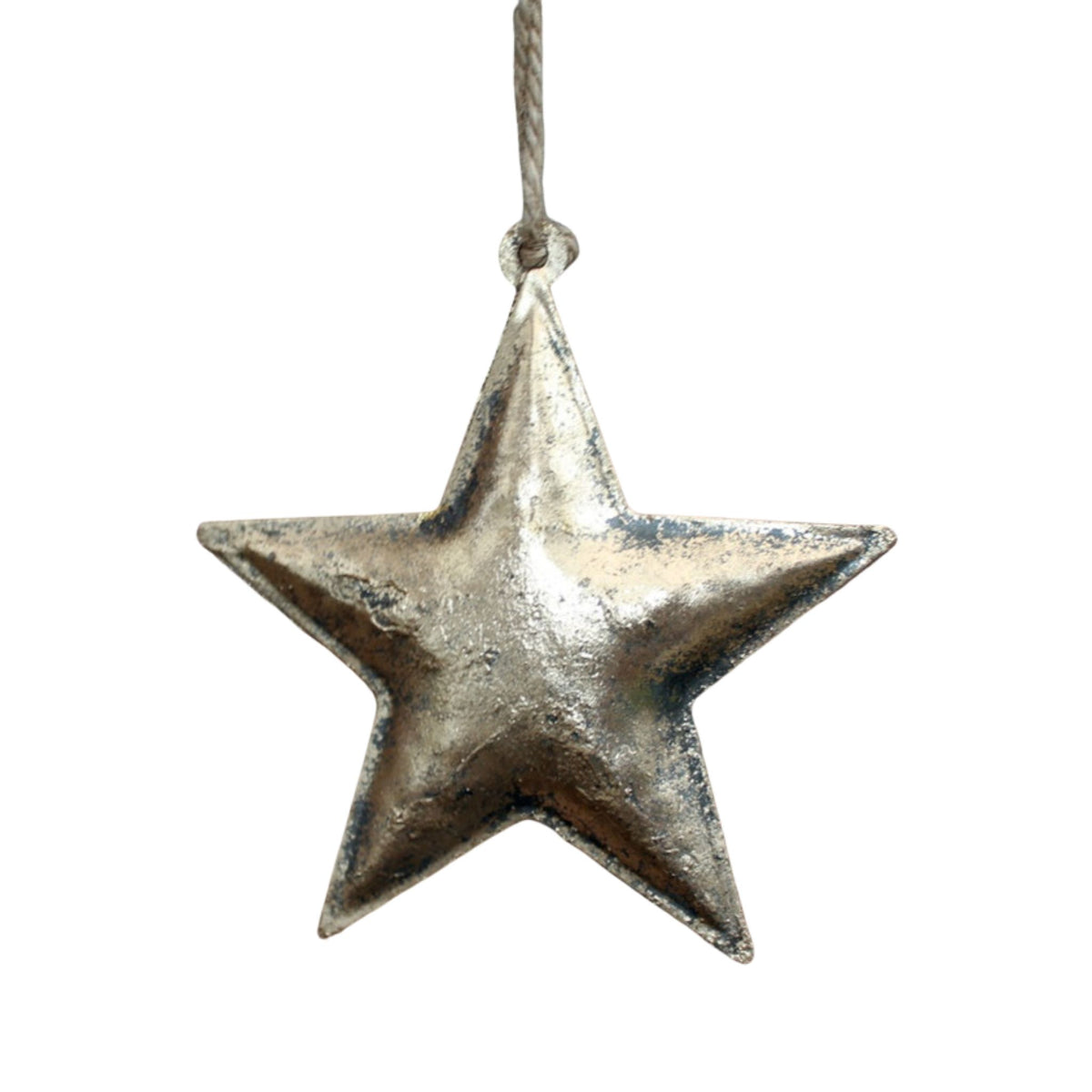 Christbaumschmuck Metallstern gold Shabby Chic 15 cm