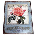Shabby Blechschild Flowershop London Dekoschild Vintage