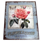 Shabby Blechschild Flowershop London Dekoschild Vintage