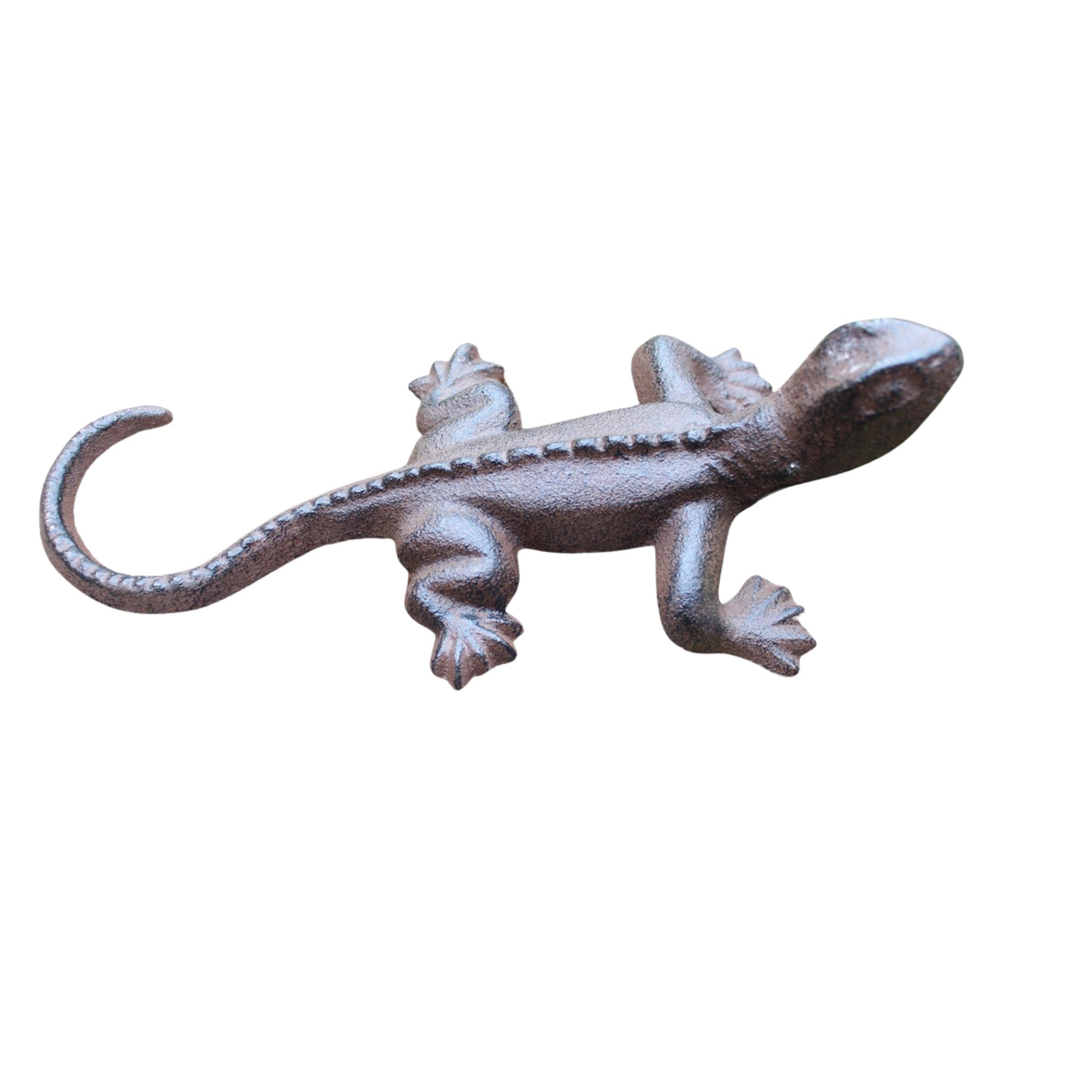 Gartenfigur Eidechse Gusseisen