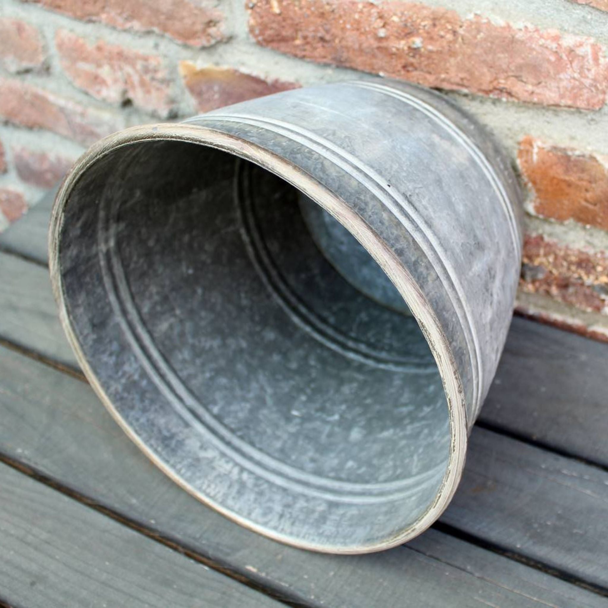 Zink Pflanztopf Vintage Landhaus Stil H21cm