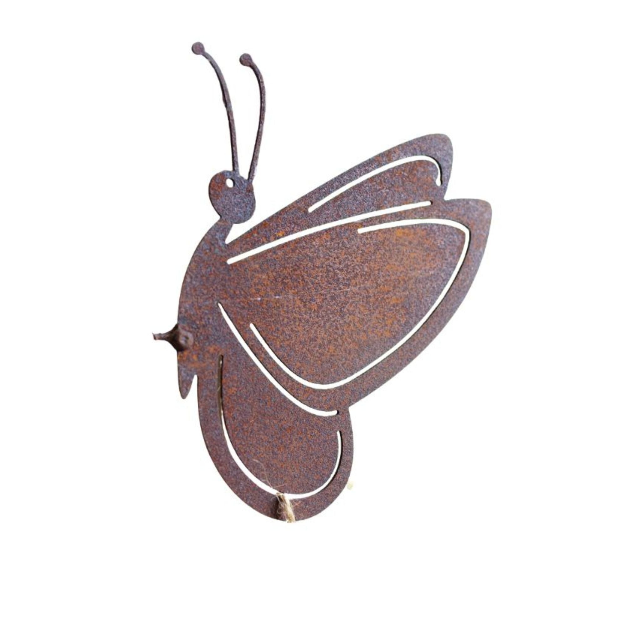 Gartenfigur Schmetterling Edelrost