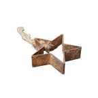 Christbaumschmuck Roststern zum Aufhängen 6 cm