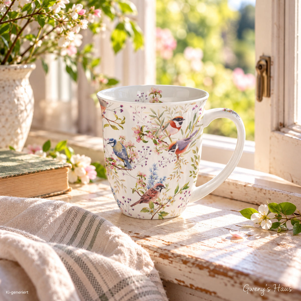 Porzellan Tasse Vögel Morgengezwitscher 0,4L