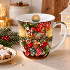 Porzellan Tasse Weihnachten Socken am Kamin 0,4L