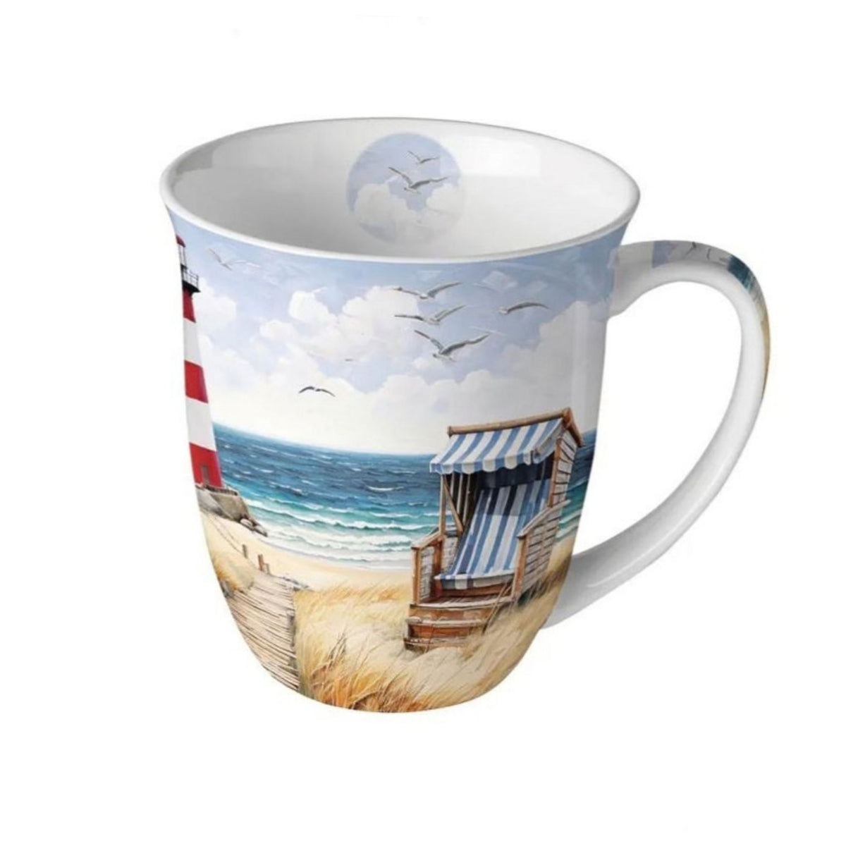 Porzellan Tasse Beach Walk Maritimer Stil 0,4L