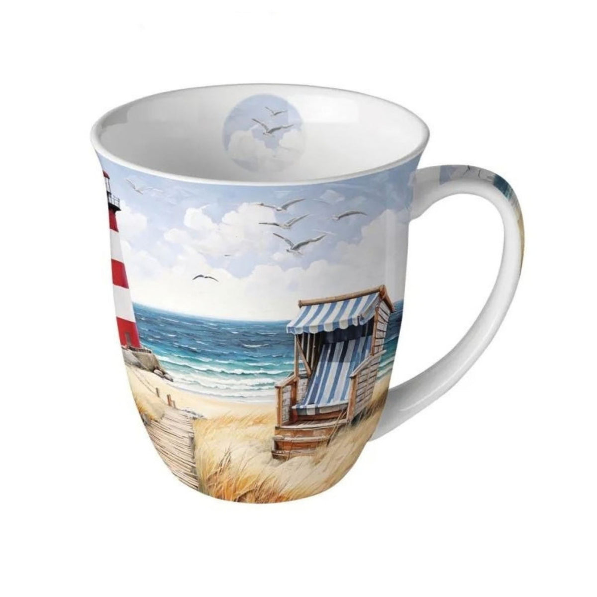 Porzellan Tasse Beach Walk Maritimer Stil 0,4L