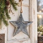 Zinkstern Shabby Chic zum Aufhängen 15 cm