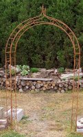 Rosenbogen massiv rund Rost mit Spitze