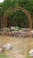 Rosenbogen massiv rund Rost mit Spitze