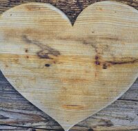 Fußmatte Holz Herz