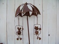 Rost Windspiel Katz und Maus