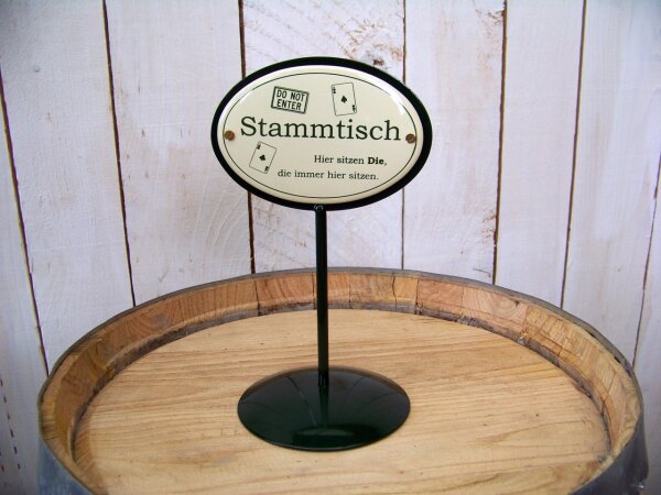 Tischständer Stammtisch Emaille
