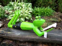 Gartenfigur Frosch Buch und Brille