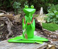 Gartenfigur Yoga Frosch