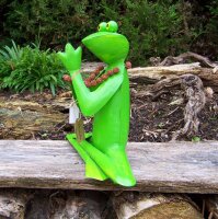 Gartenfigur Yoga Frosch