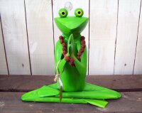 Gartenfigur Yoga Frosch