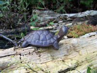 Schildkröte Gusseisen Gartenfigur klein