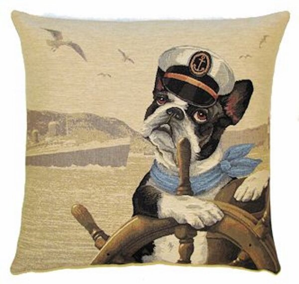 Gobelin Kissen Boston Terrier Ahoi