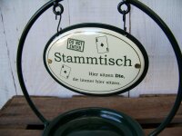 Stammtisch-Ständer Emaille m. Ascher