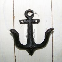 Wandhaken Anker antikschwarz