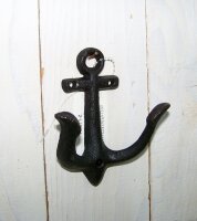 Wandhaken Anker antikschwarz