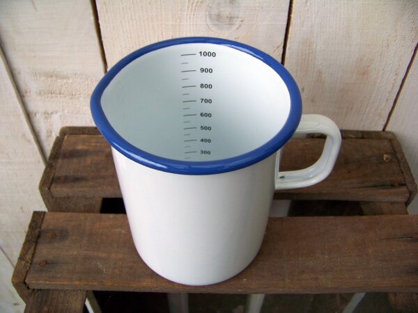 Emaille Meßbecher 1 ltr