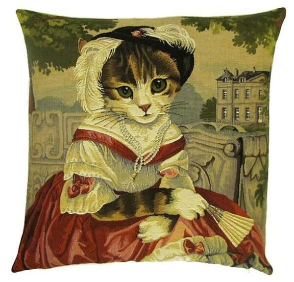 Gobelin Kissen Katze Lady Chatterley