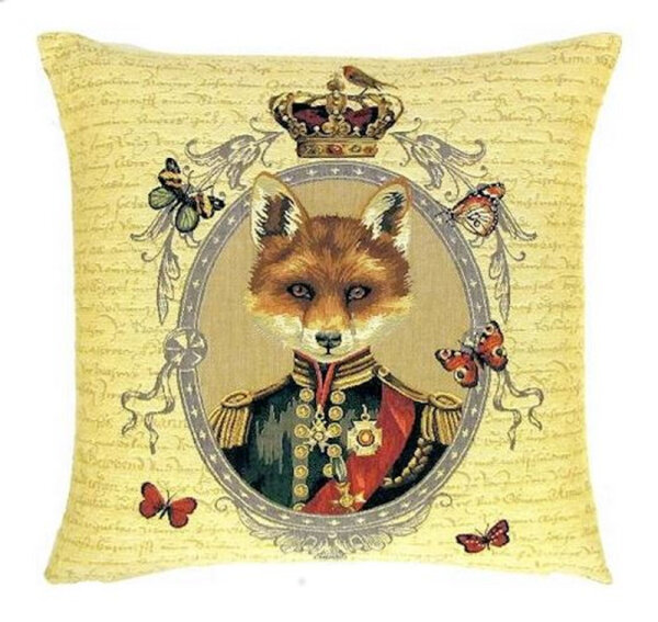 Gobelin Kissen Fuchs gerahmt