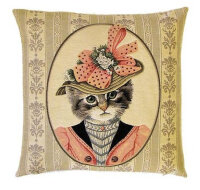 Gobelin Kissen Katze Lady Maunz