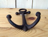 Wandhaken Anker braun groß