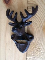 Wandflaschenöffner Hirsch Gusseisen