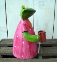 Zaunhocker Frau Frosch Gießkanne