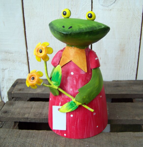 Zaunhocker Frau Frosch Blumen