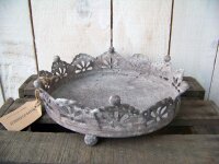 Kronentablett Shabby 18 cm