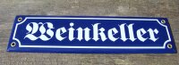 Emaille Straßenschild Weinkeller