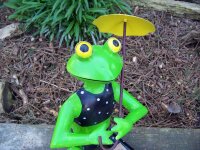 Gartenfigur Ottilie Bikini Frosch