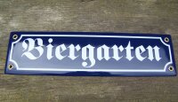 Emaille Schild Biergarten