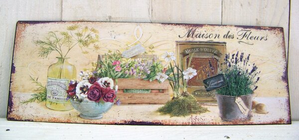 Dekoschild Maison des Fleurs