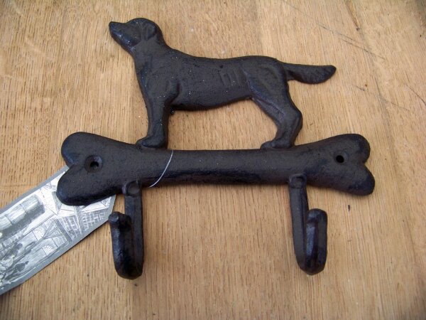 Wandhaken Garderobe Hund m. Knochen