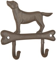 Wandhaken Garderobe Hund m. Knochen
