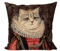 Gobelin Kissen Königliches Portrait Katze